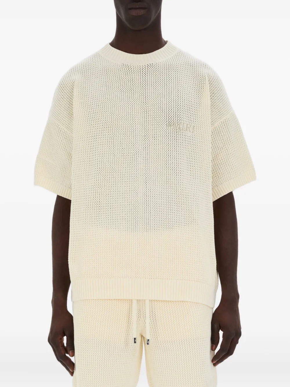 AMIRI  open-knit short-sleeve T-shirt