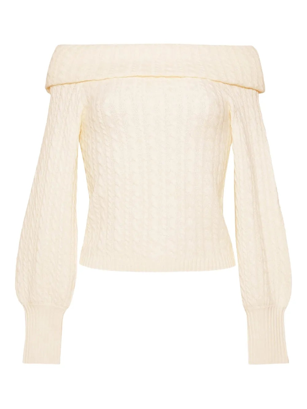 Cara Cara  off-shoulder cable-knit sweatshirt