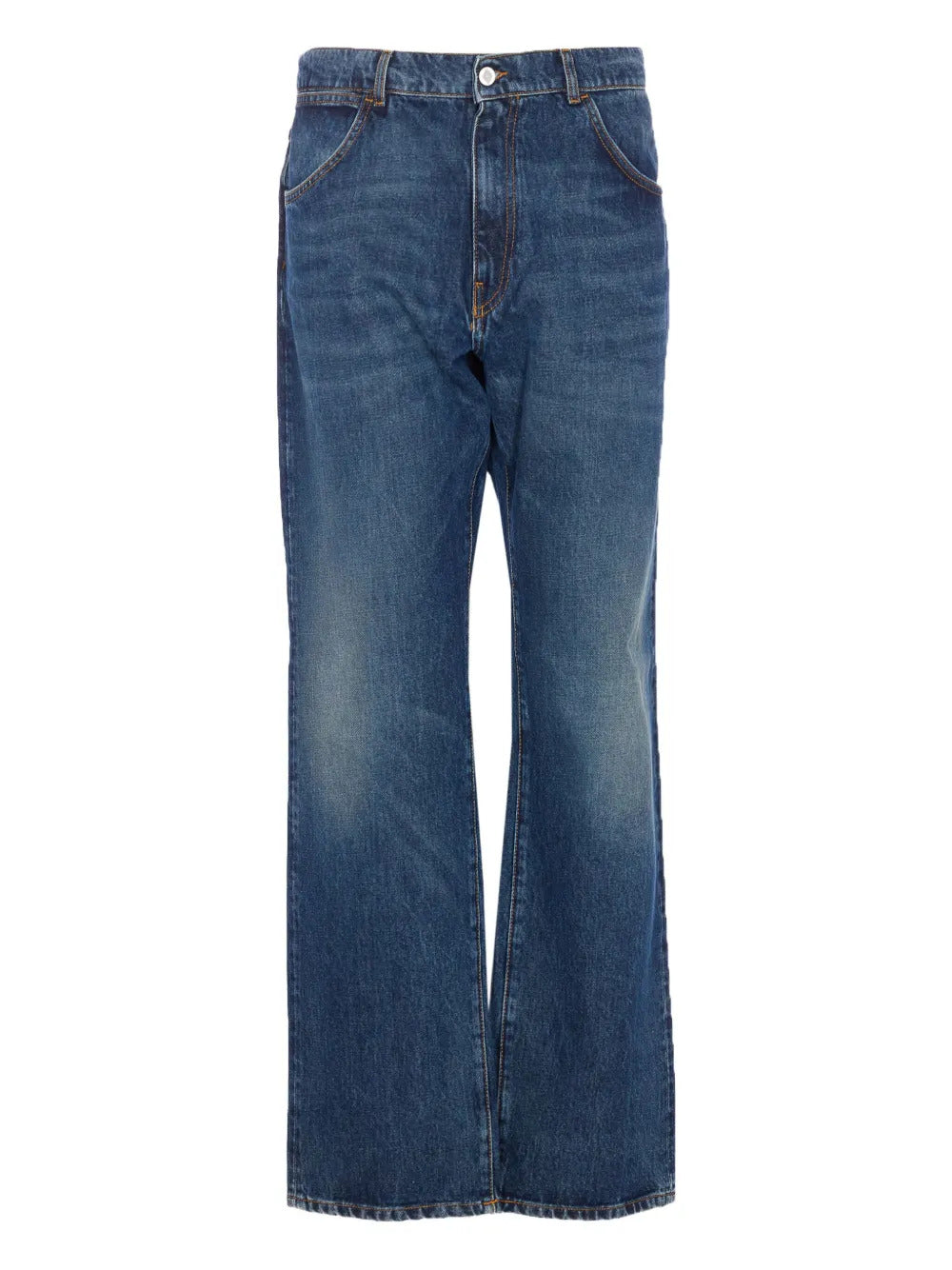 AMISH  whiskering-effect jeans
