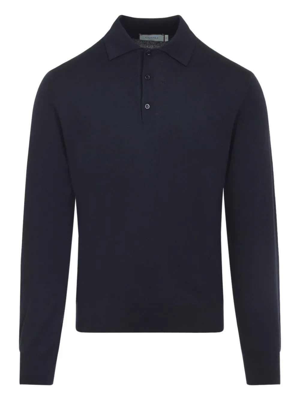 Canali  buttoned cashmere polo shirt