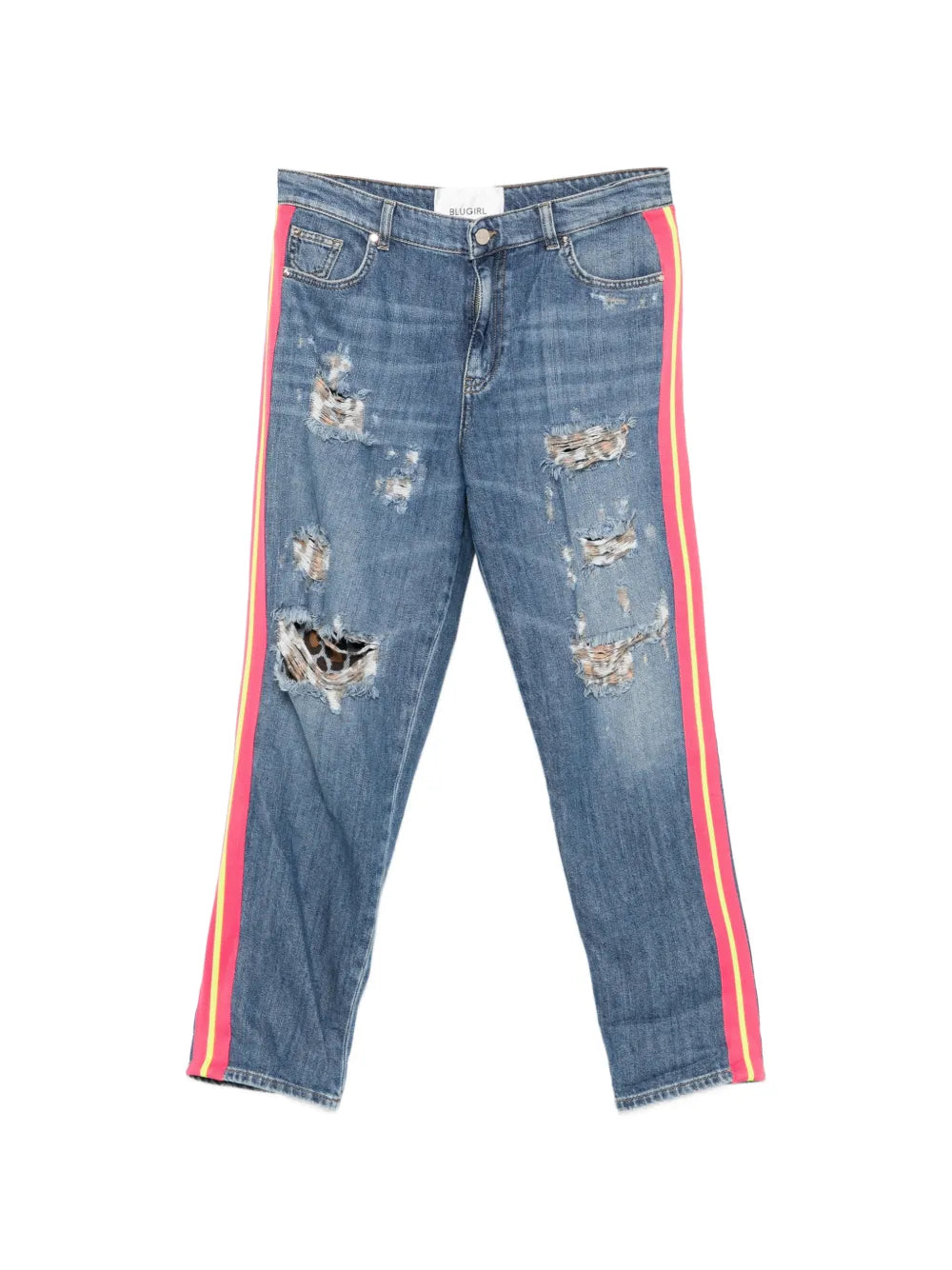 Blugirl  distressed striped jeans
