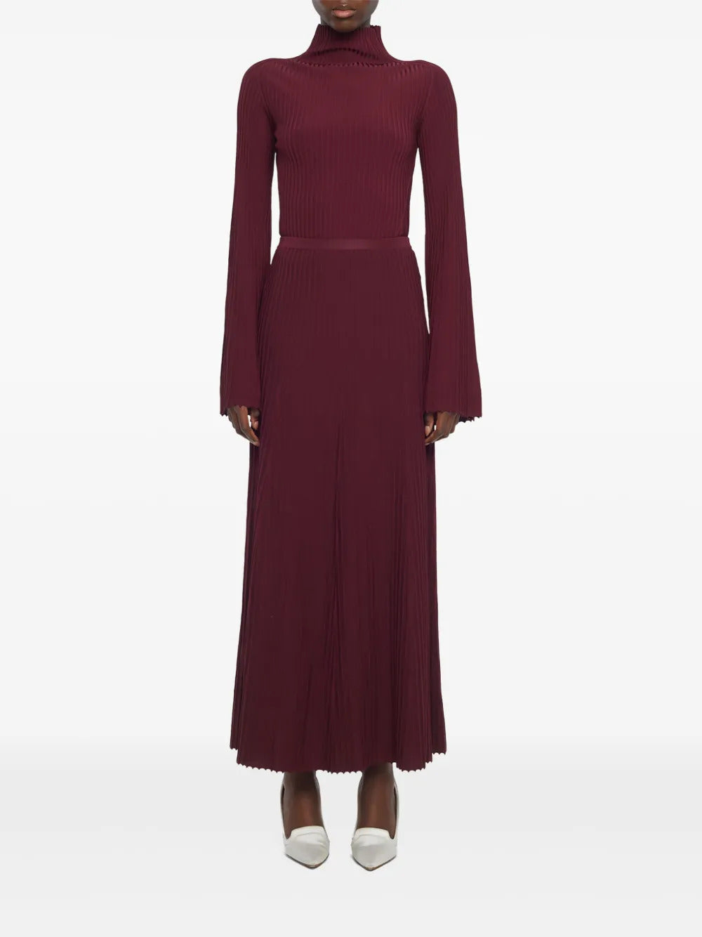 Adam Lippes  pleated roll-neck skirt