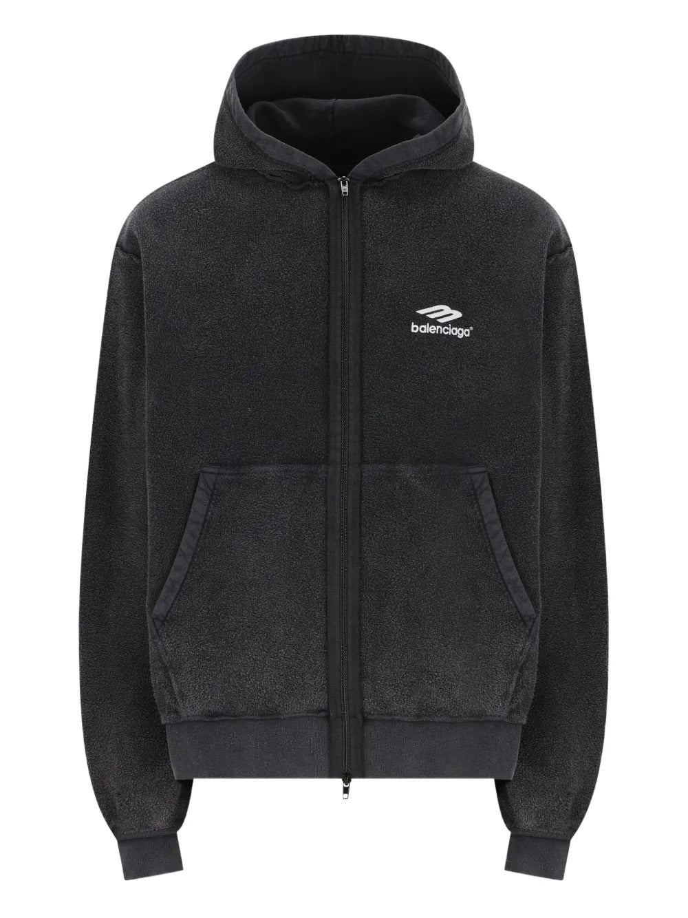 Balenciaga  logo-detail zip-up hoodie
