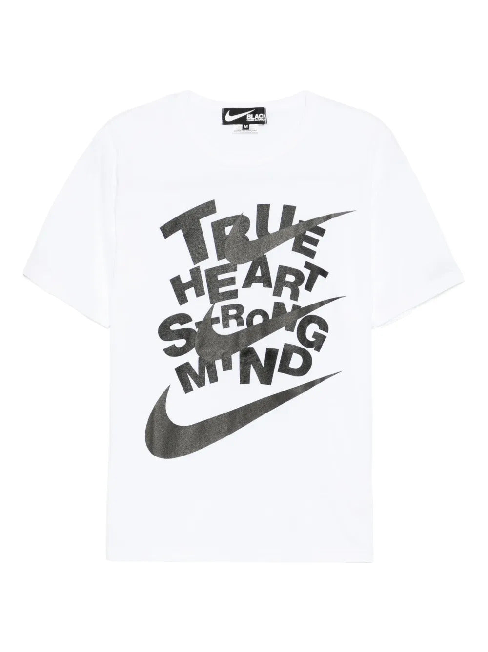 Black Comme Des Garçons  x Nike slogan-print T-shirt