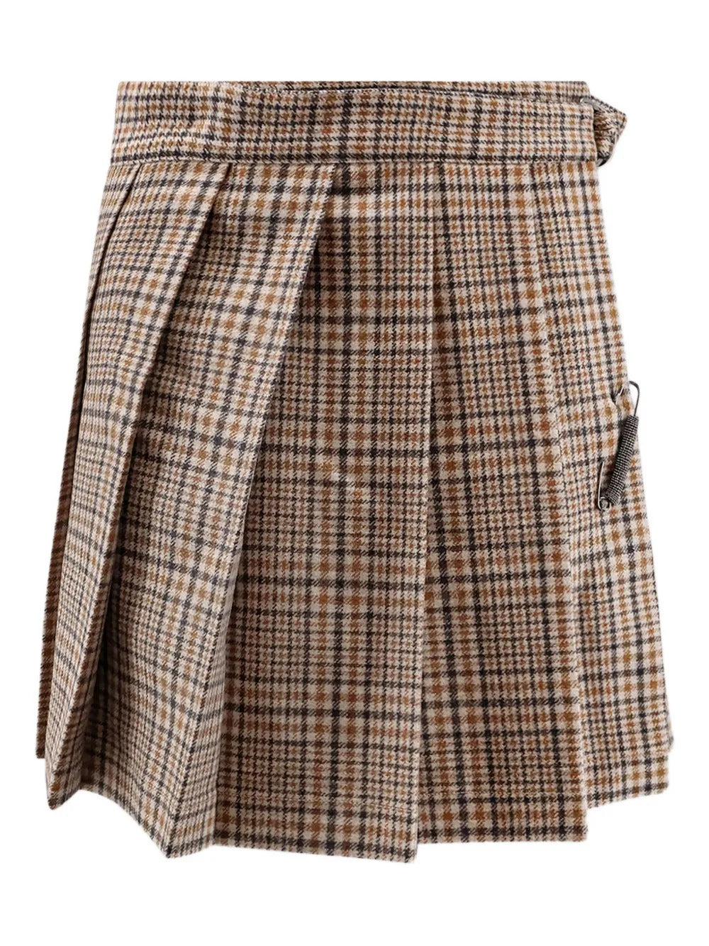 Brunello Cucinelli  pleated check mini skirt