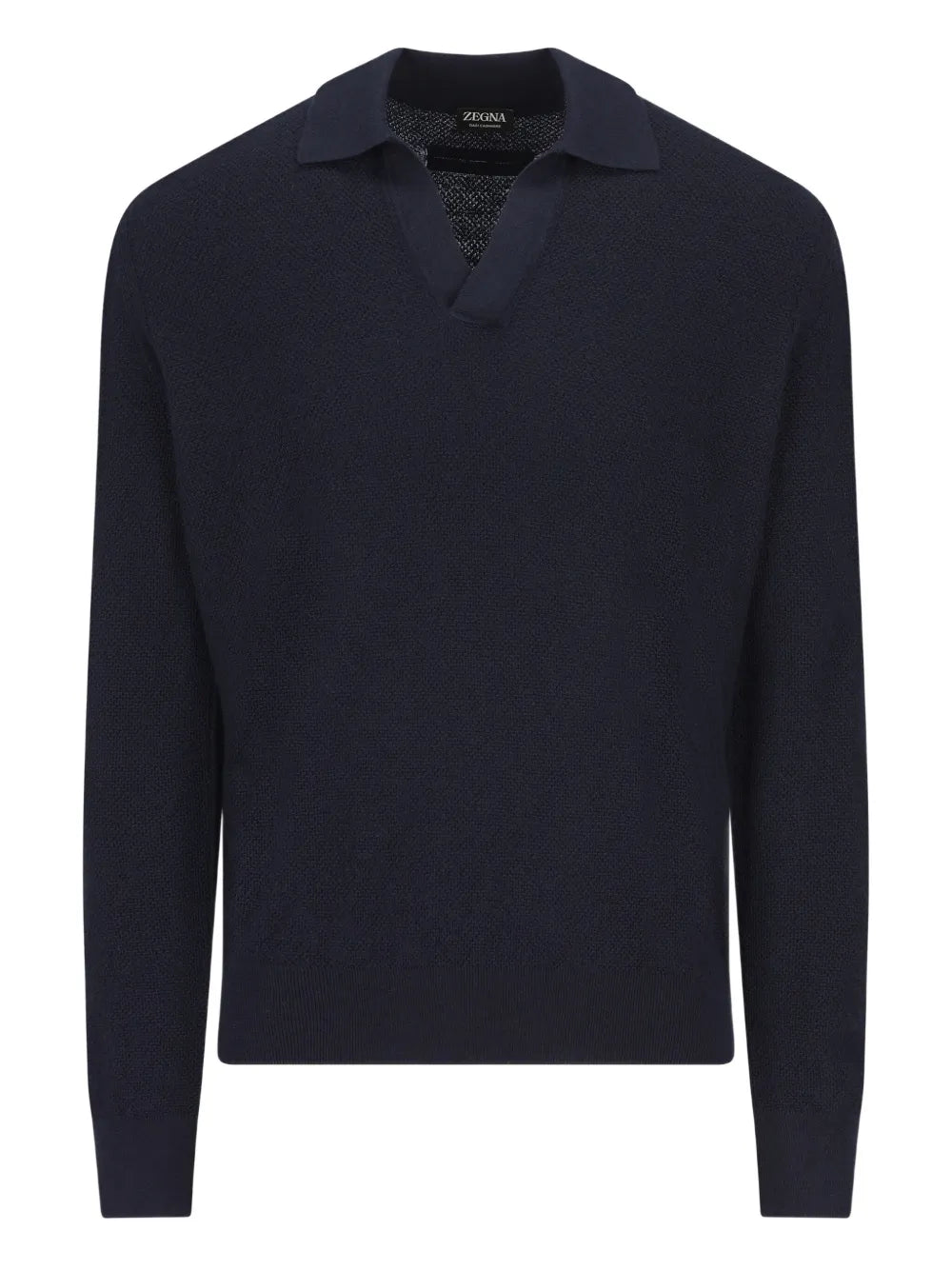 Zegna  open-collar cashmere polo shirt