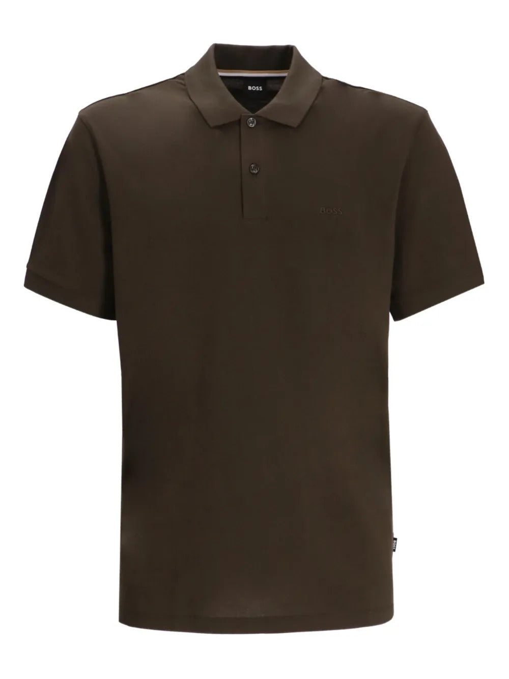 BOSS  logo-embroidered polo shirt