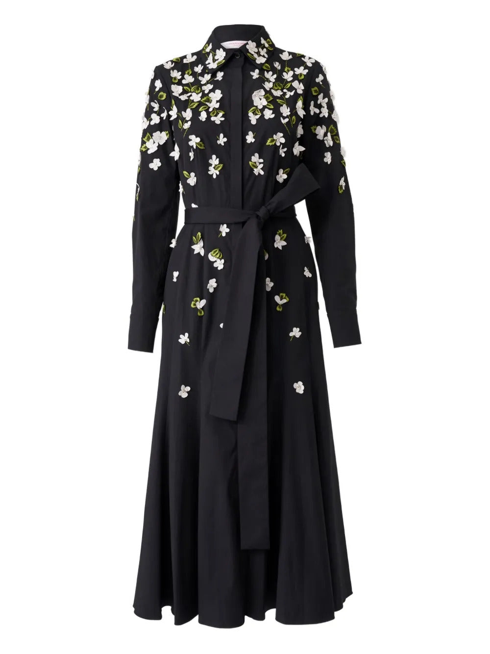 Carolina Herrera  floral-embroidered midi dress