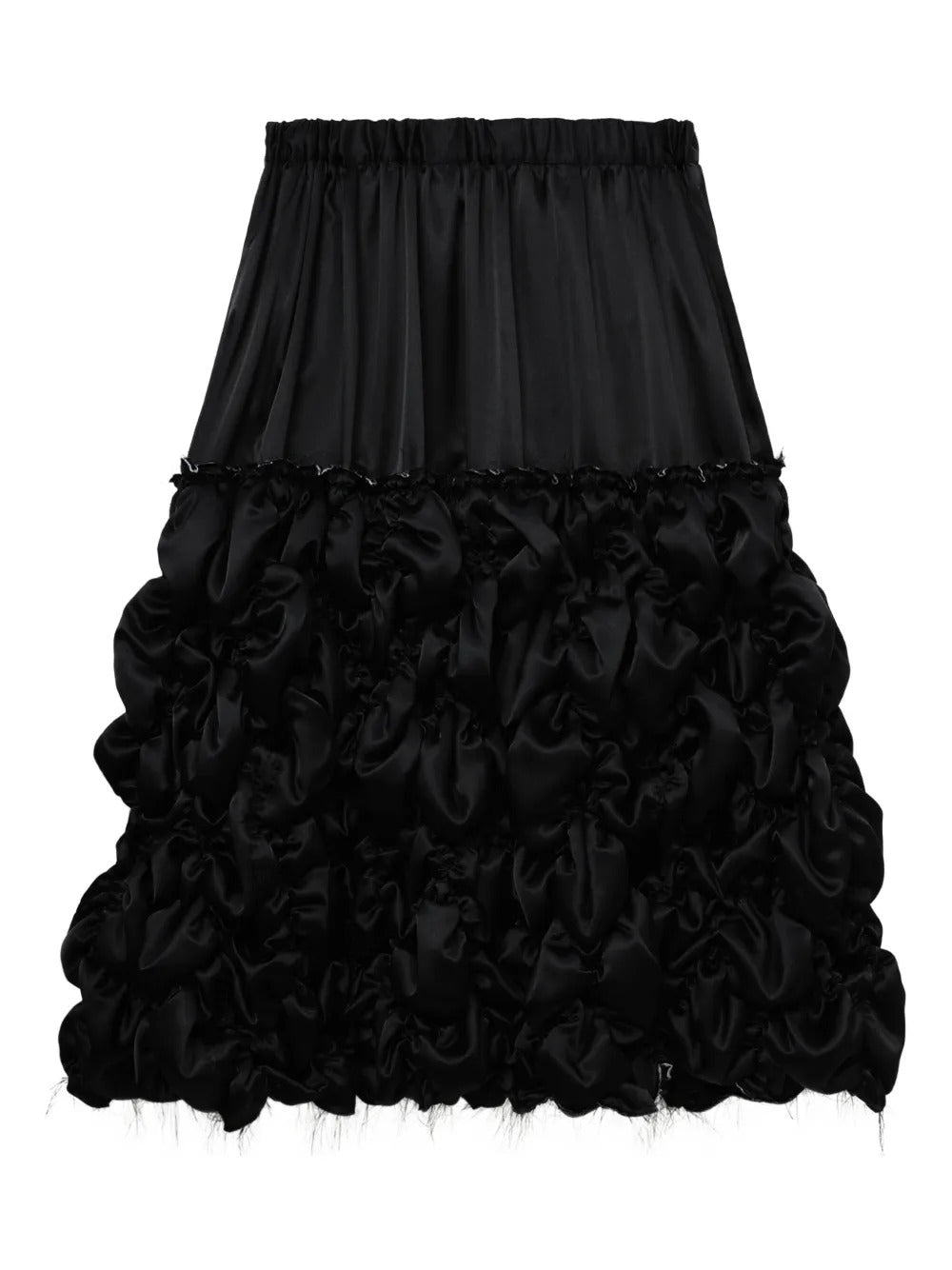 Black Comme Des Garçons  ruffled mid skirt