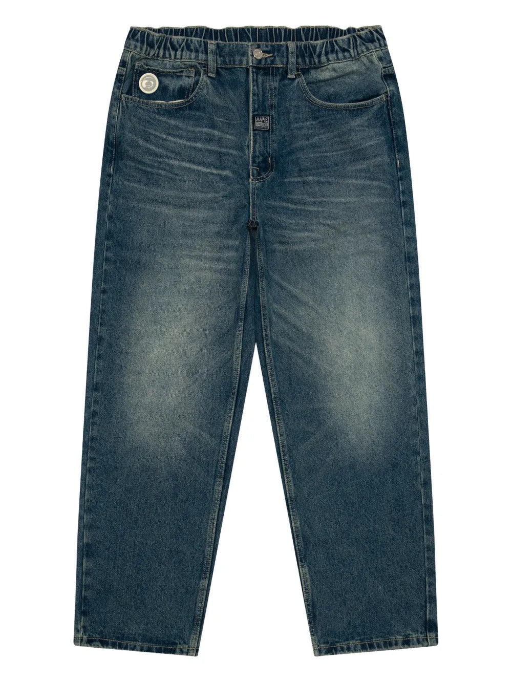 AAPE BY *A BATHING APE®  elasticated logo-patch jeans