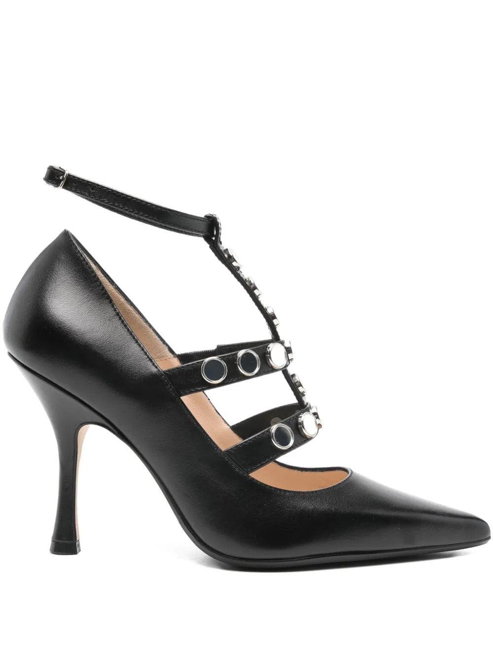 Anna F.  leather heeled pumps