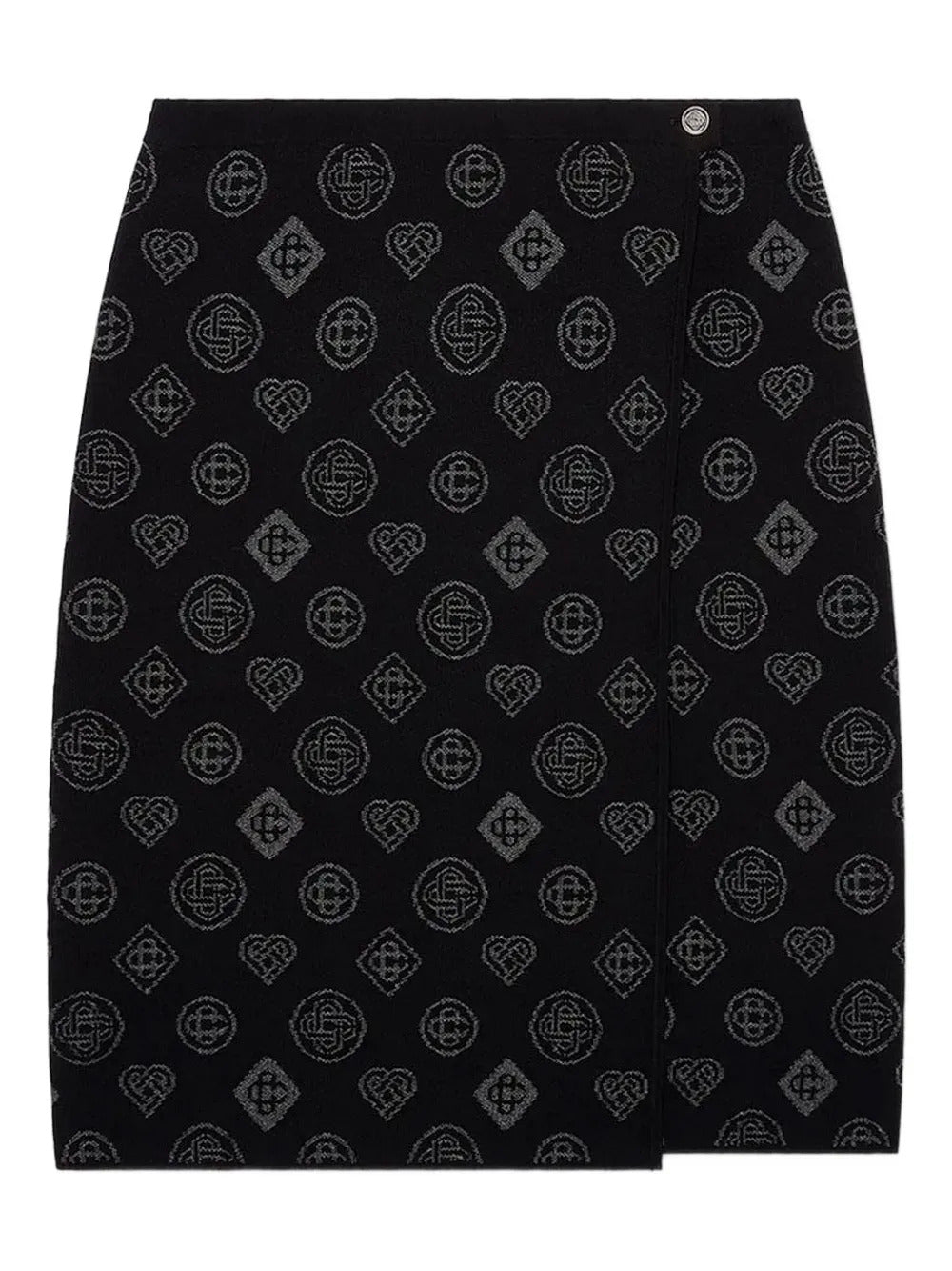 Casablanca  jacquard-motif wrap midi skirt