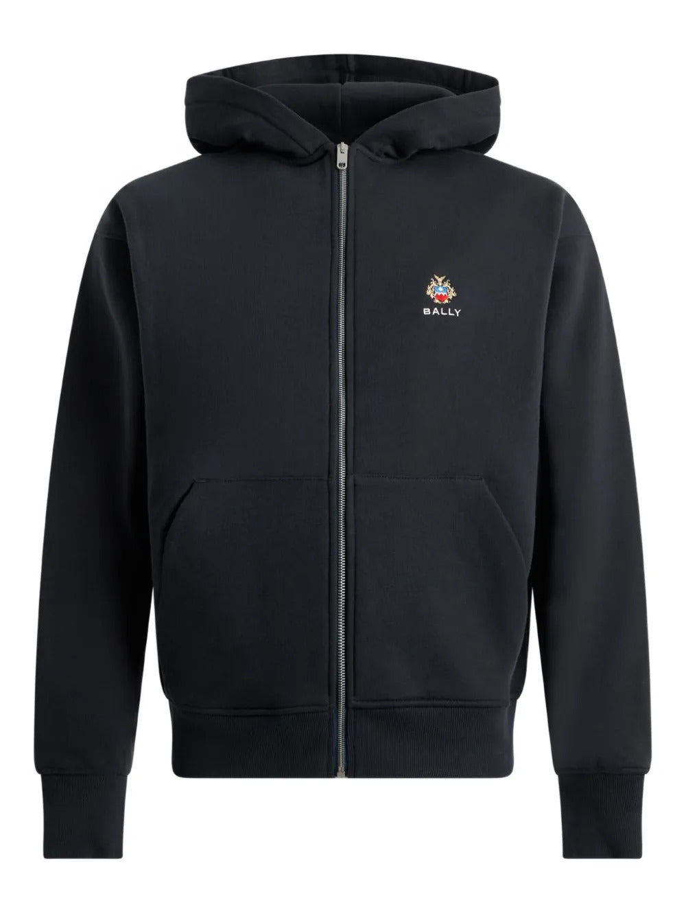 Bally  embroidered-Crest zip-up hoodie