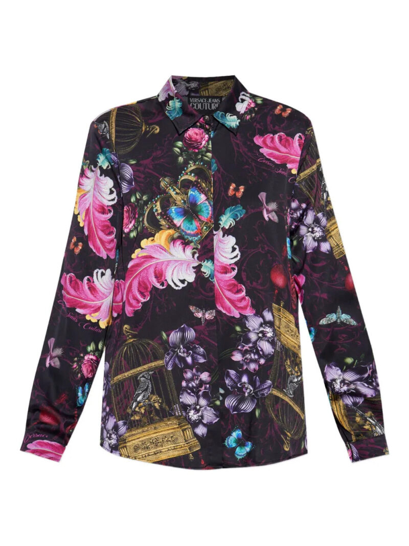 Versace Jeans Couture  feather-print shirt