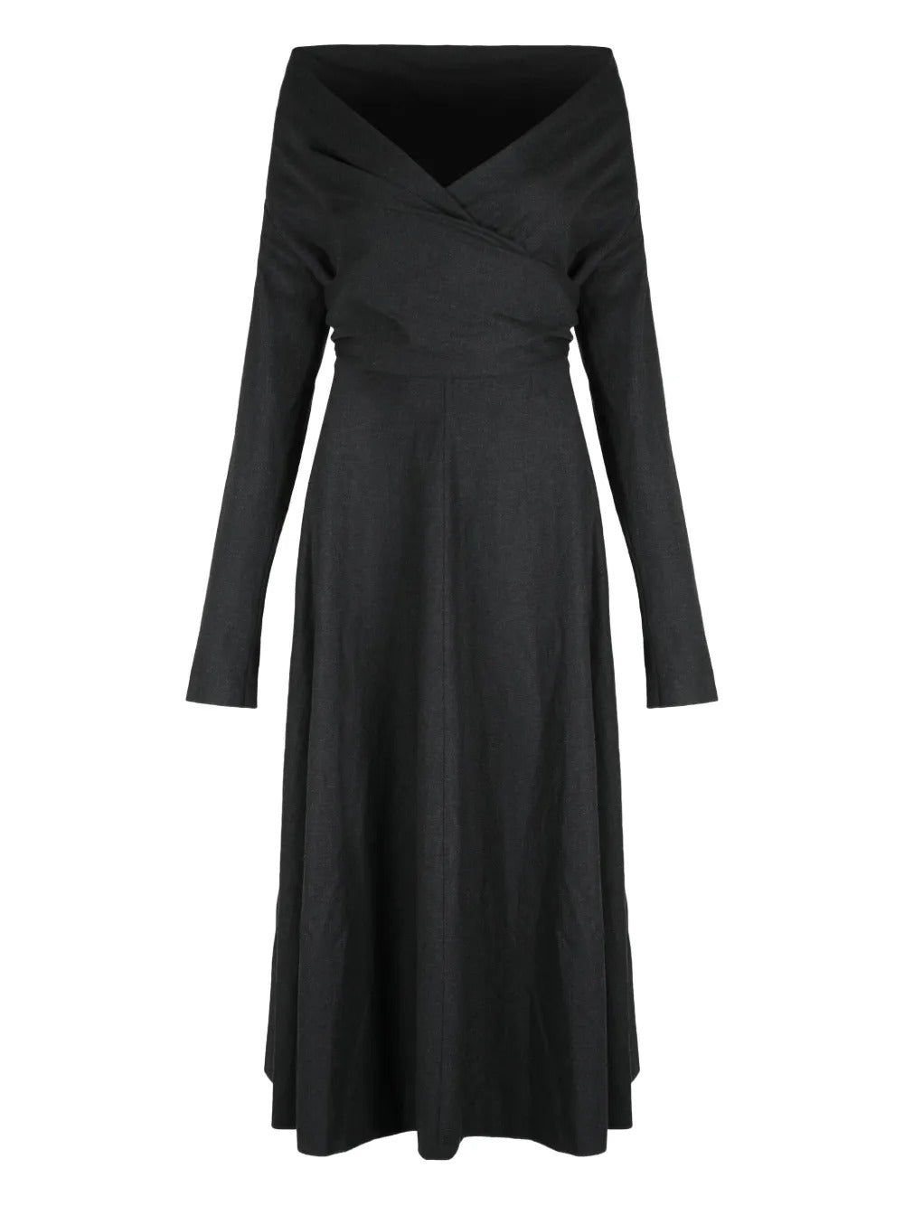 Alberta Ferretti  draped stretch wool dress