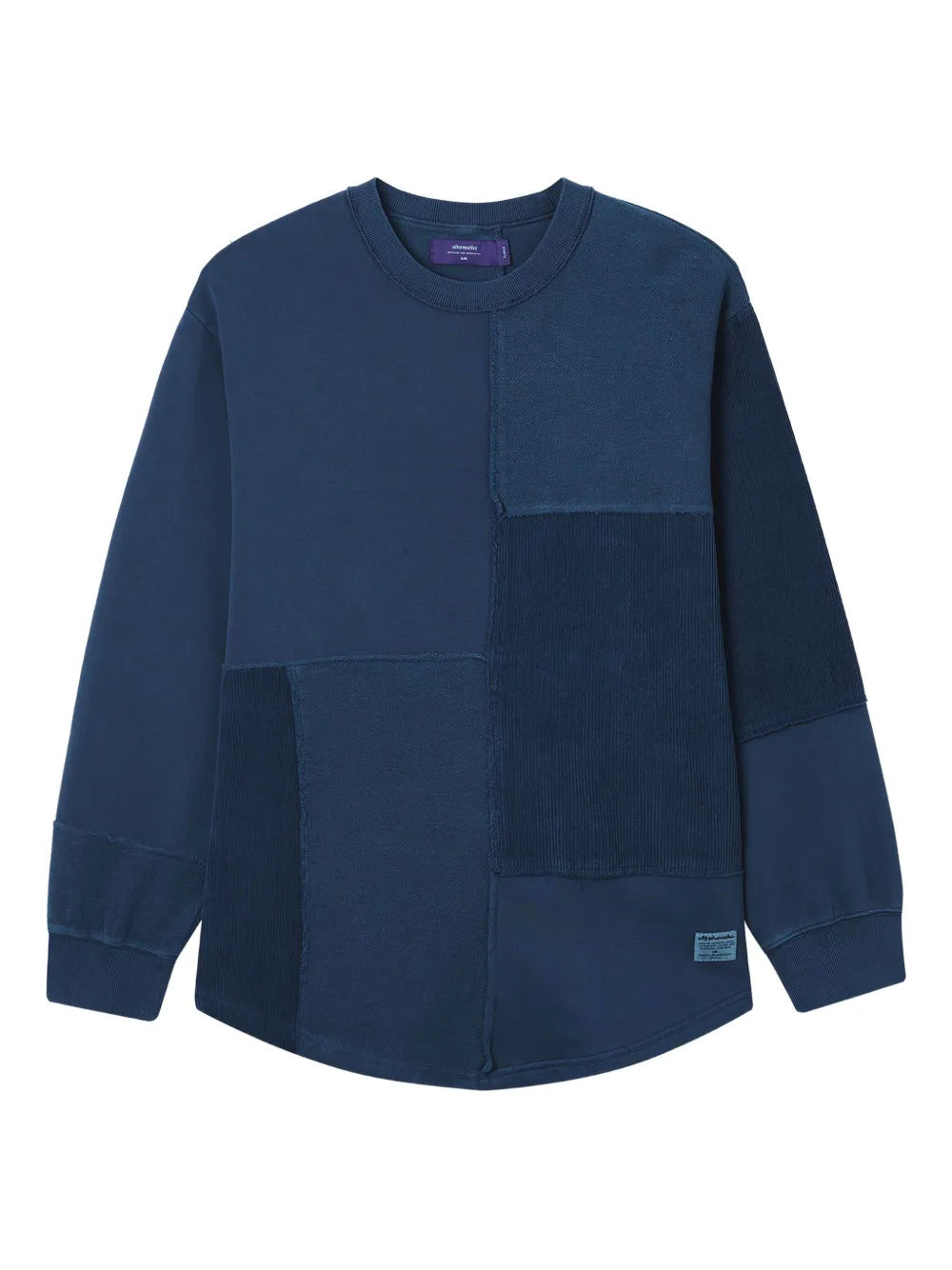 aftermaths  patchwork crew-neck sweatshirt
