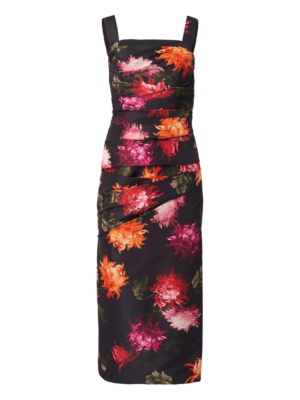Carolina Herrera  chrysanthemum-print draped midi dress