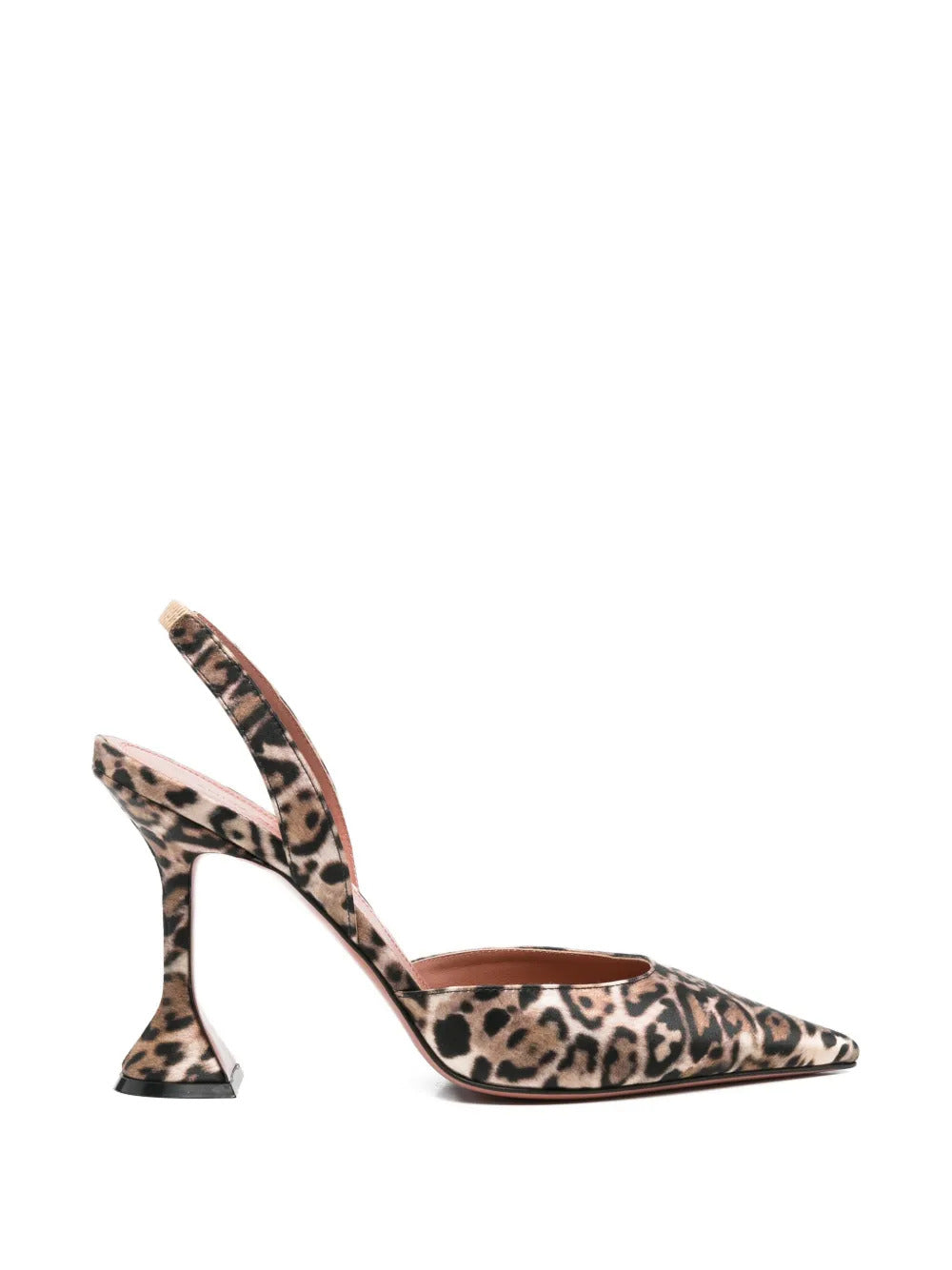 Amina Muaddi  Holli leopard slingback pump