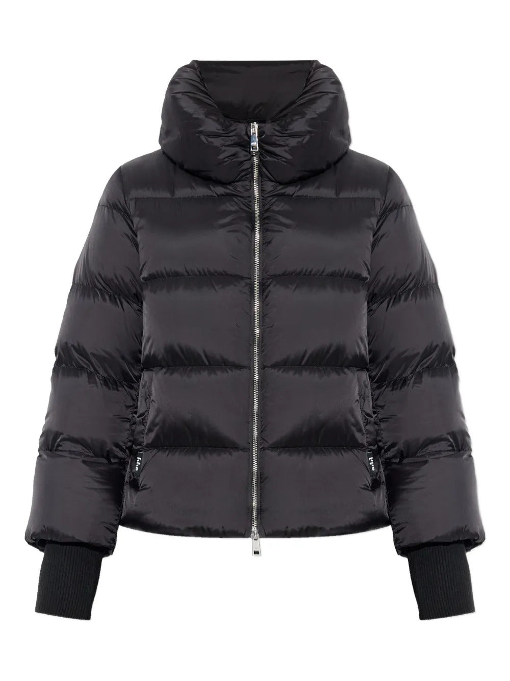 Add  funnel-neck zip-fastening puffer jacket