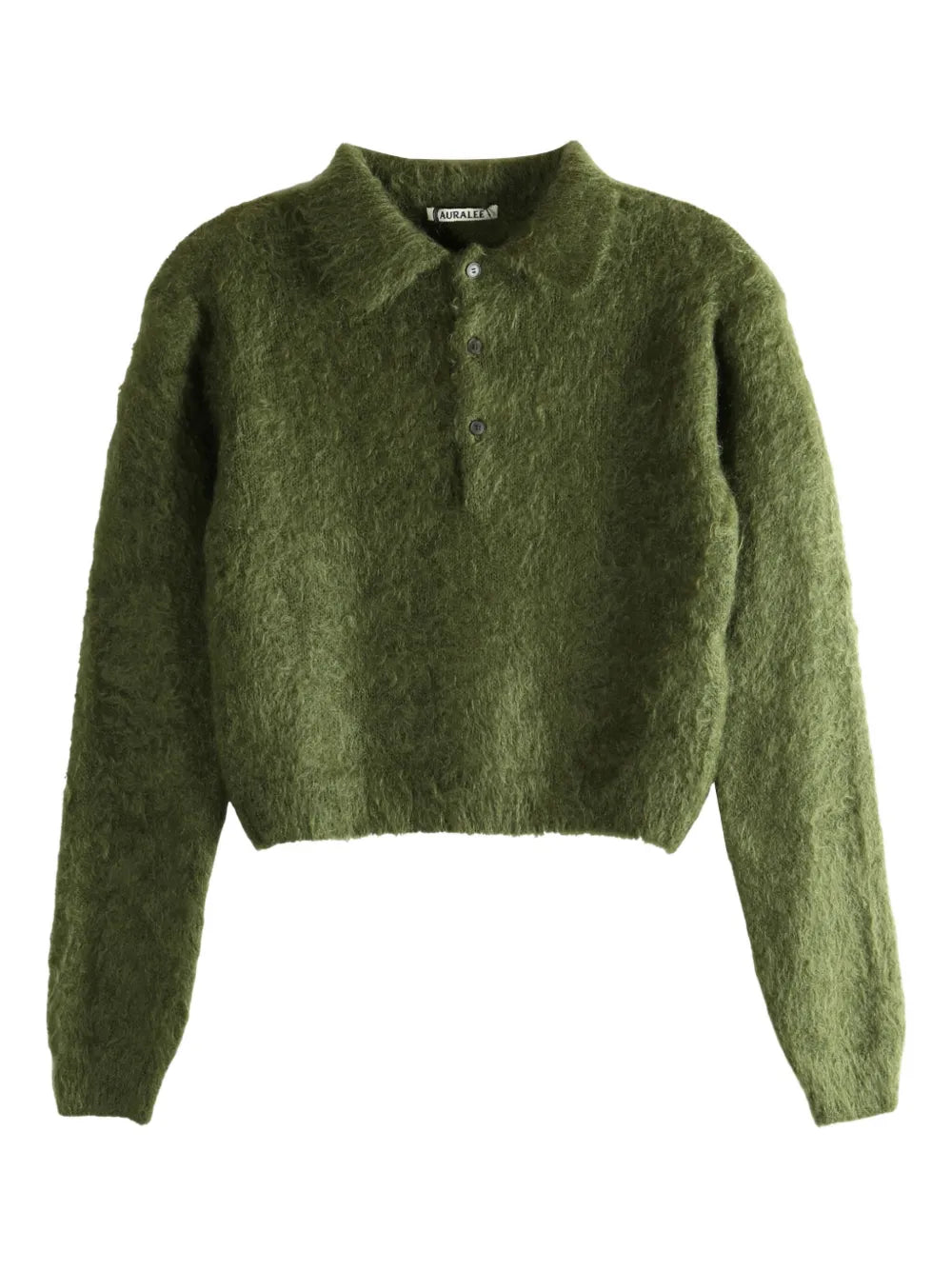Auralee  textured-knit polo shirt