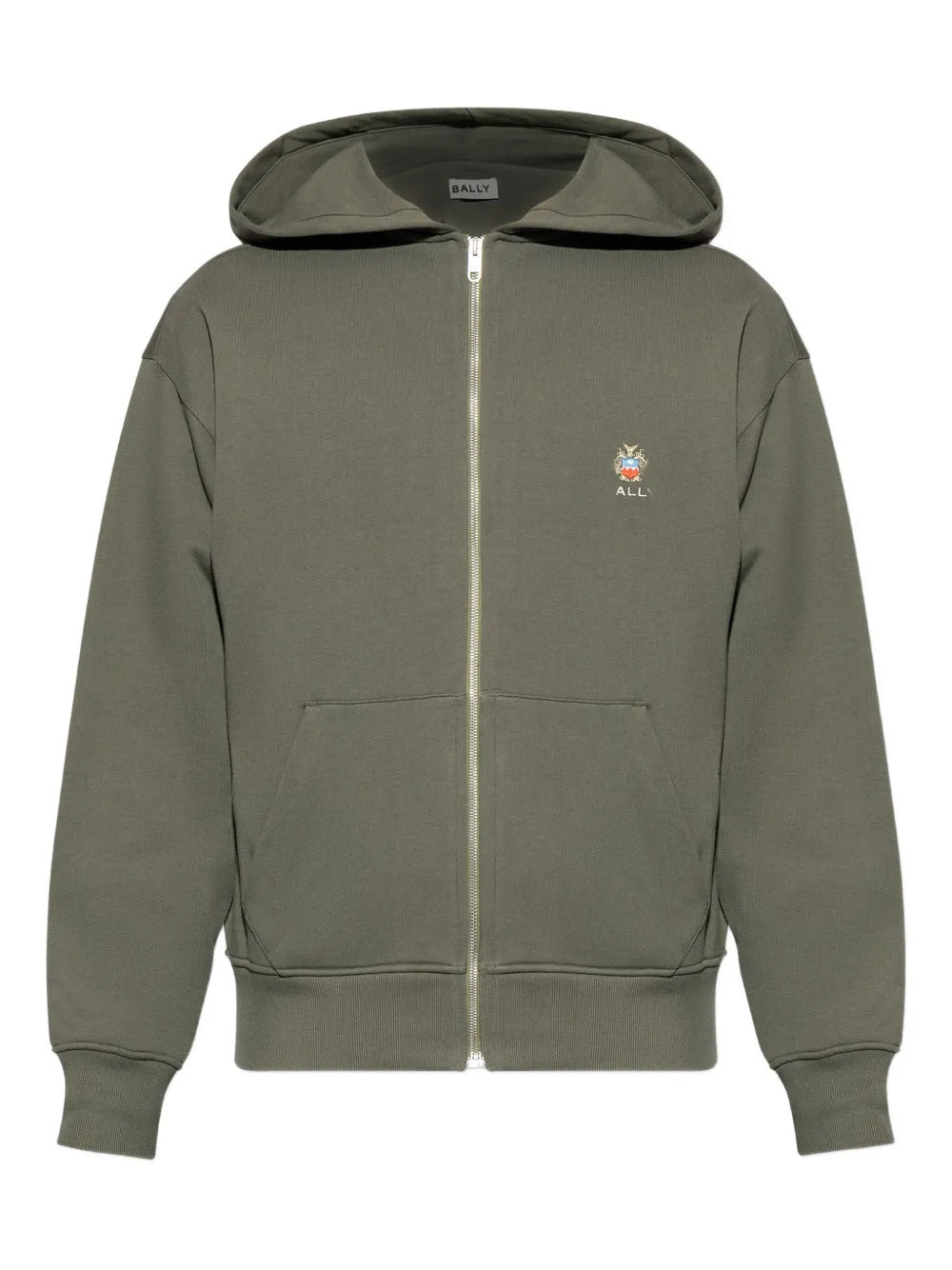 Bally  logo-embroidered zip-up hoodie