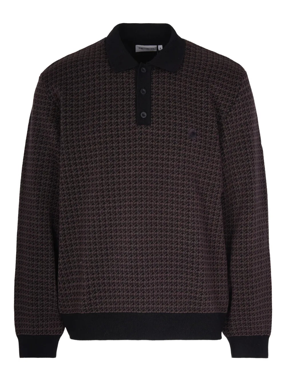 Carhartt WIP  houndstooth polo shirt