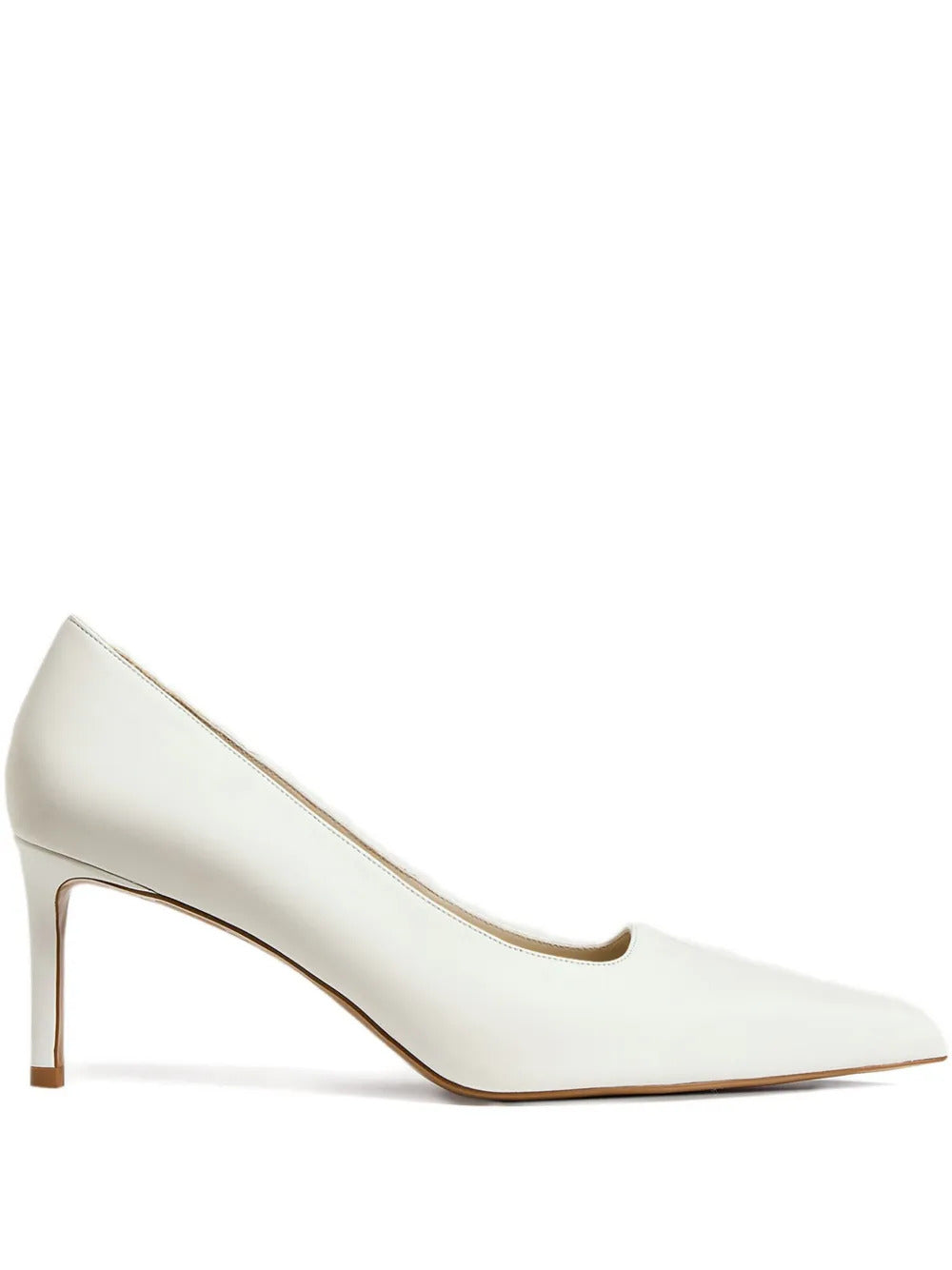 12 STOREEZ  70mm leather heeled pumps