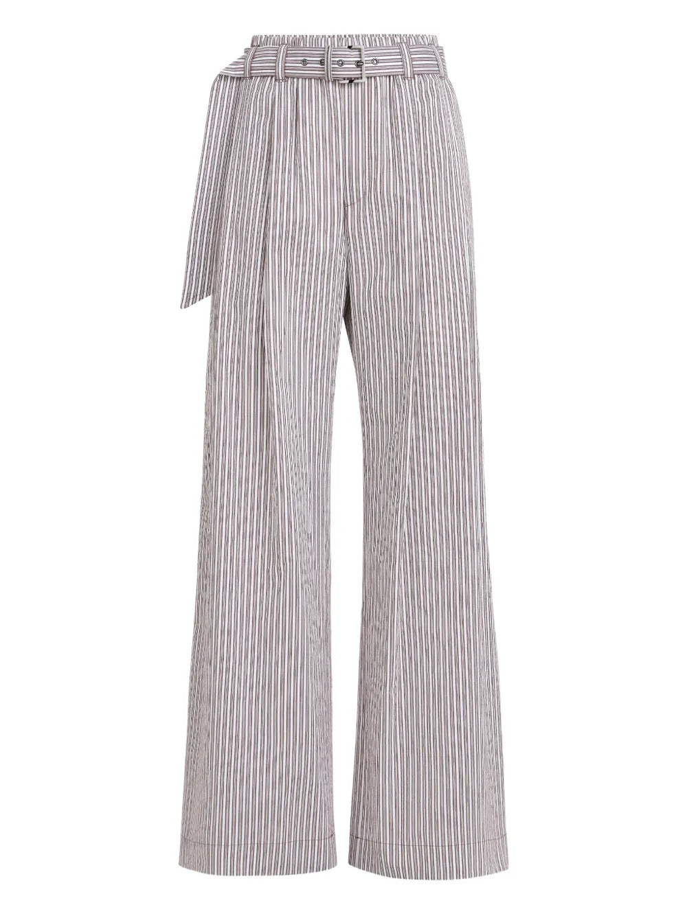 Brunello Cucinelli  striped belted trousers
