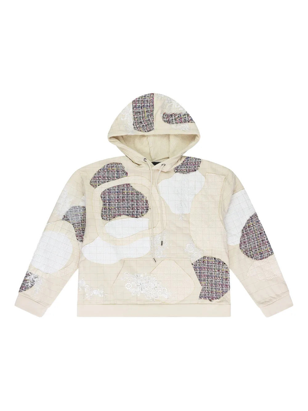 Who Decides War  Tweed Patchwork hoodie