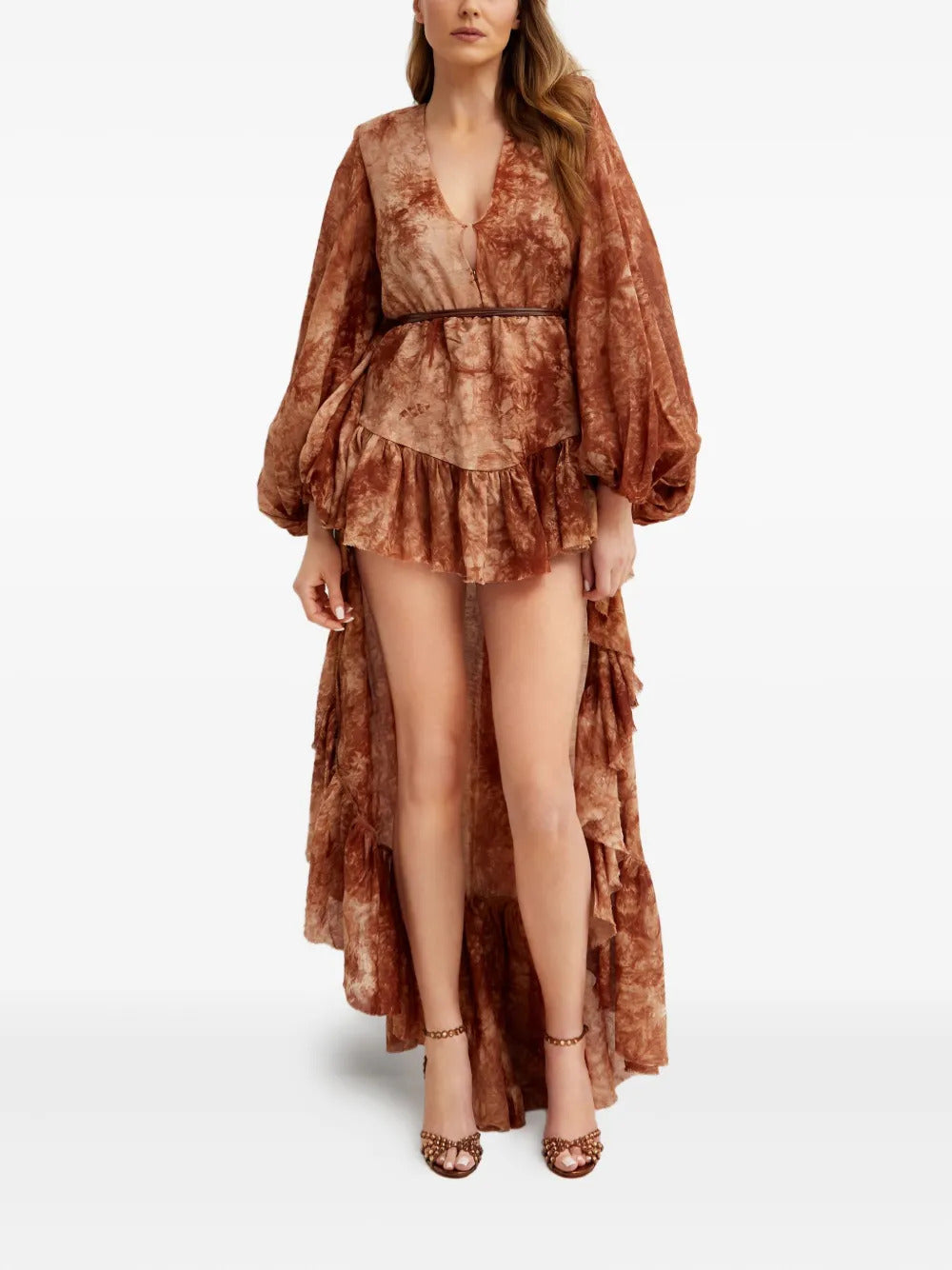 Bronx and Banco  Caleta tie-dye ruffled Dress