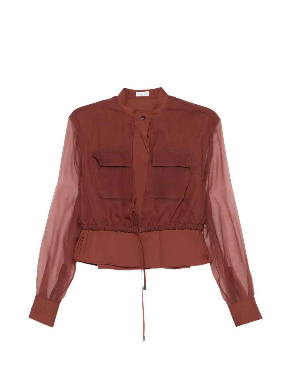 Brunello Cucinelli  pocket drawstring blouse