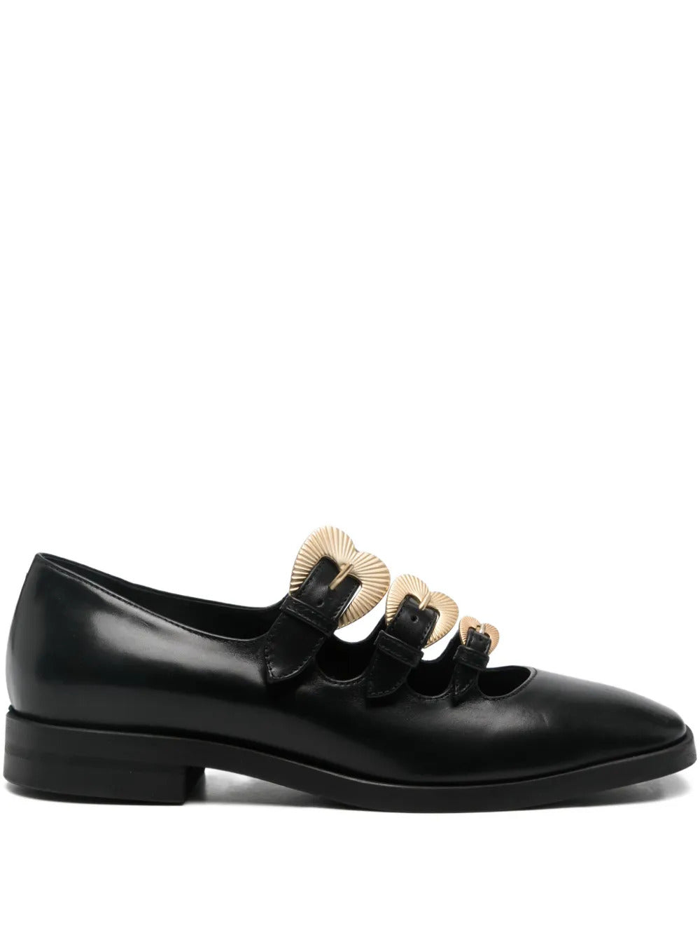 A.Bocca  buckle strap-detail flat pumps
