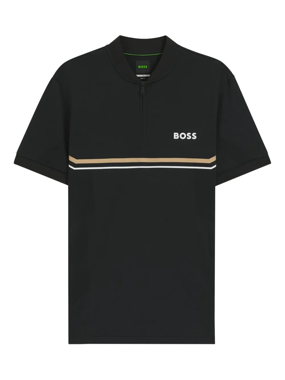 BOSS  striped-detail polo shirt