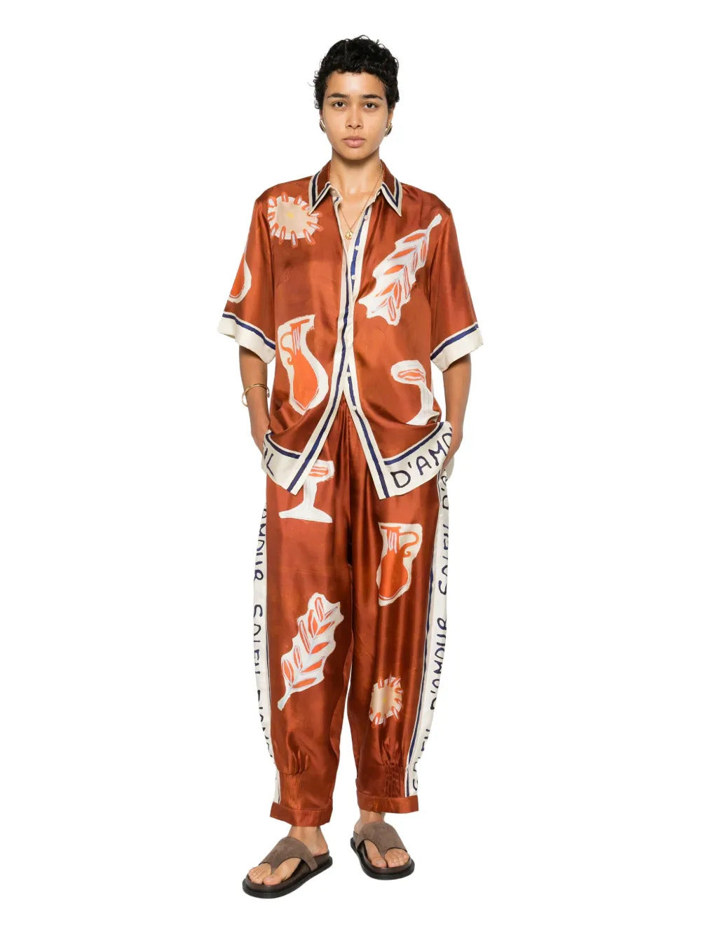 ALEMAIS  Soleil D´Amour print trousers