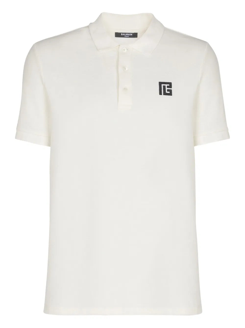 Balmain  PB logo-embroidered cotton polo shirt