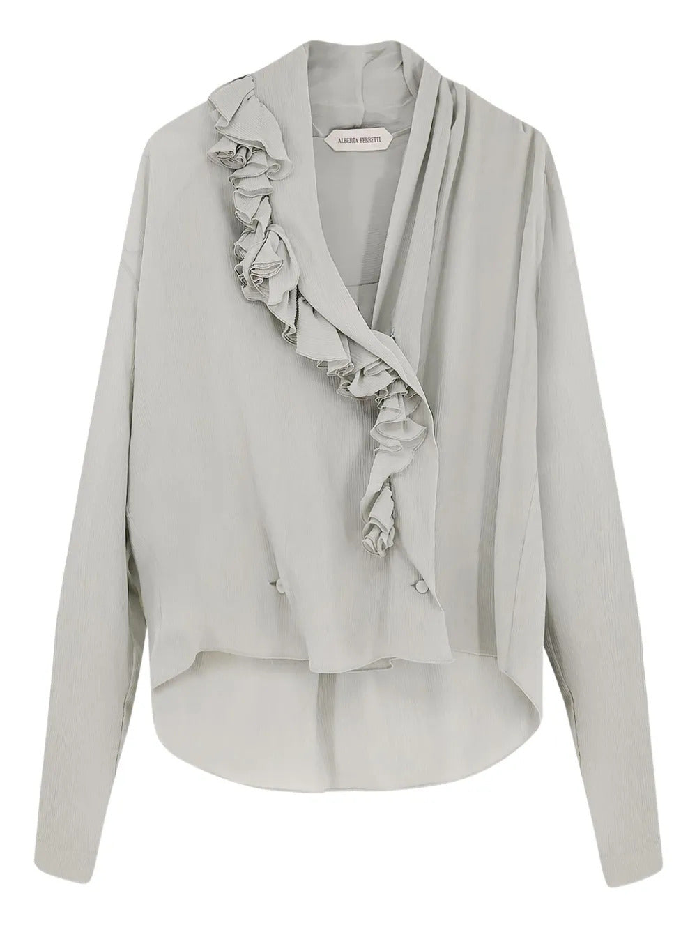Alberta Ferretti  ruffled crepe shirt
