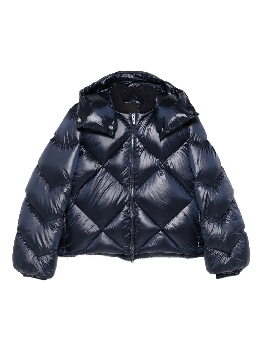 Add  quilted hooded jacket