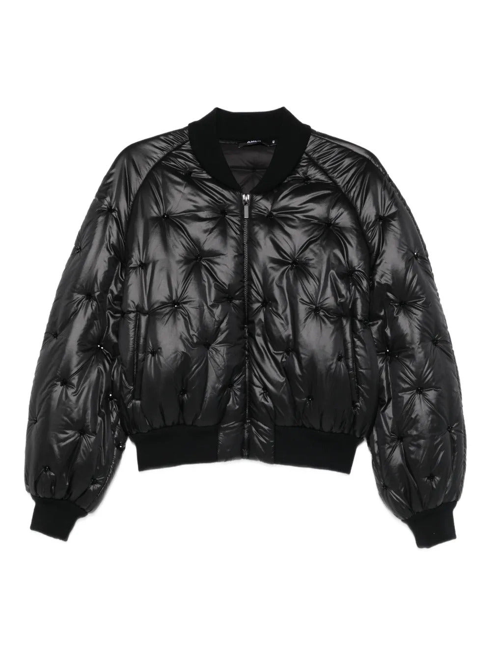 Amen  quilted embellished bomber jacket