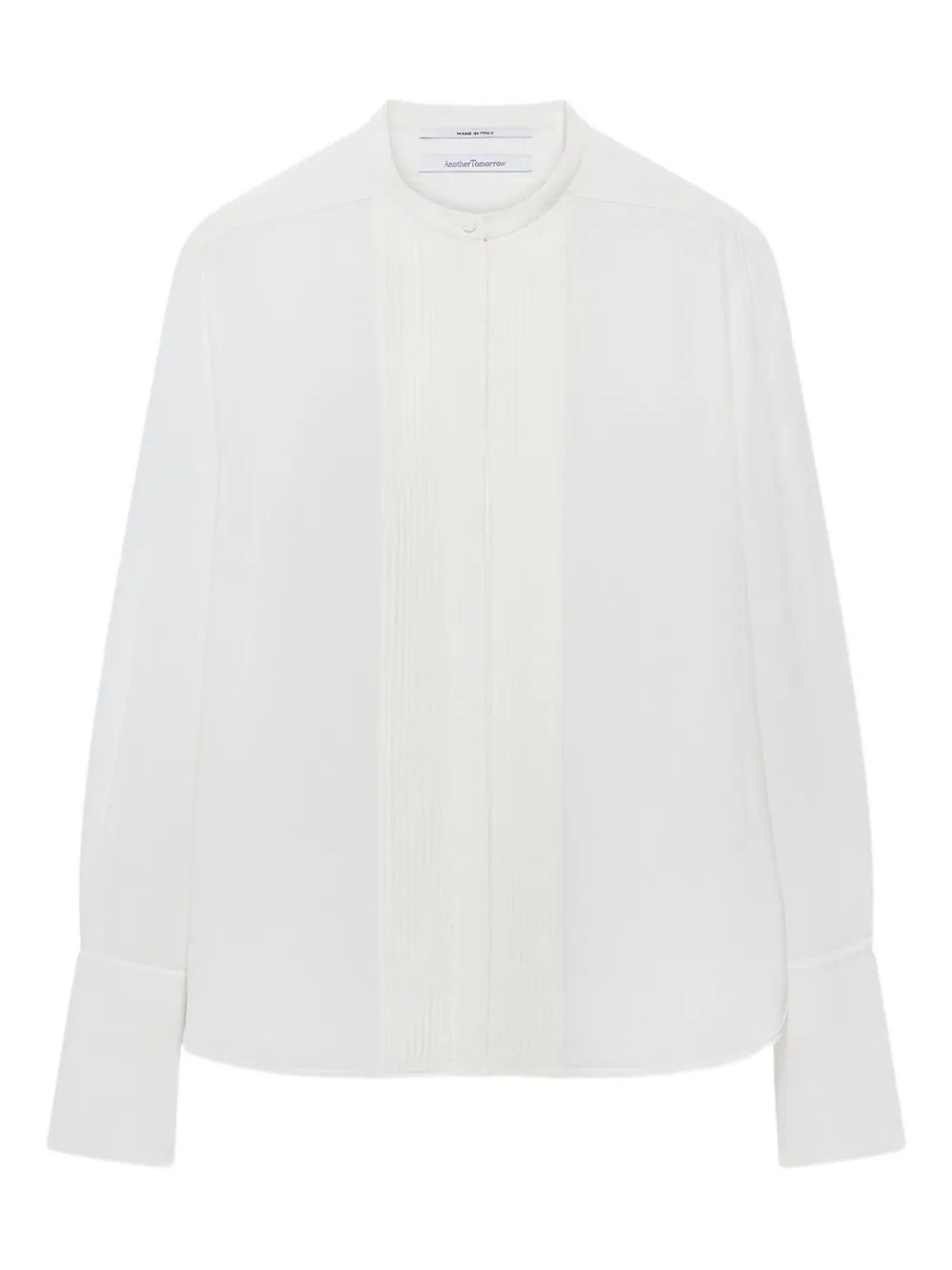 Another Tomorrow  pleated tuxedo shirt