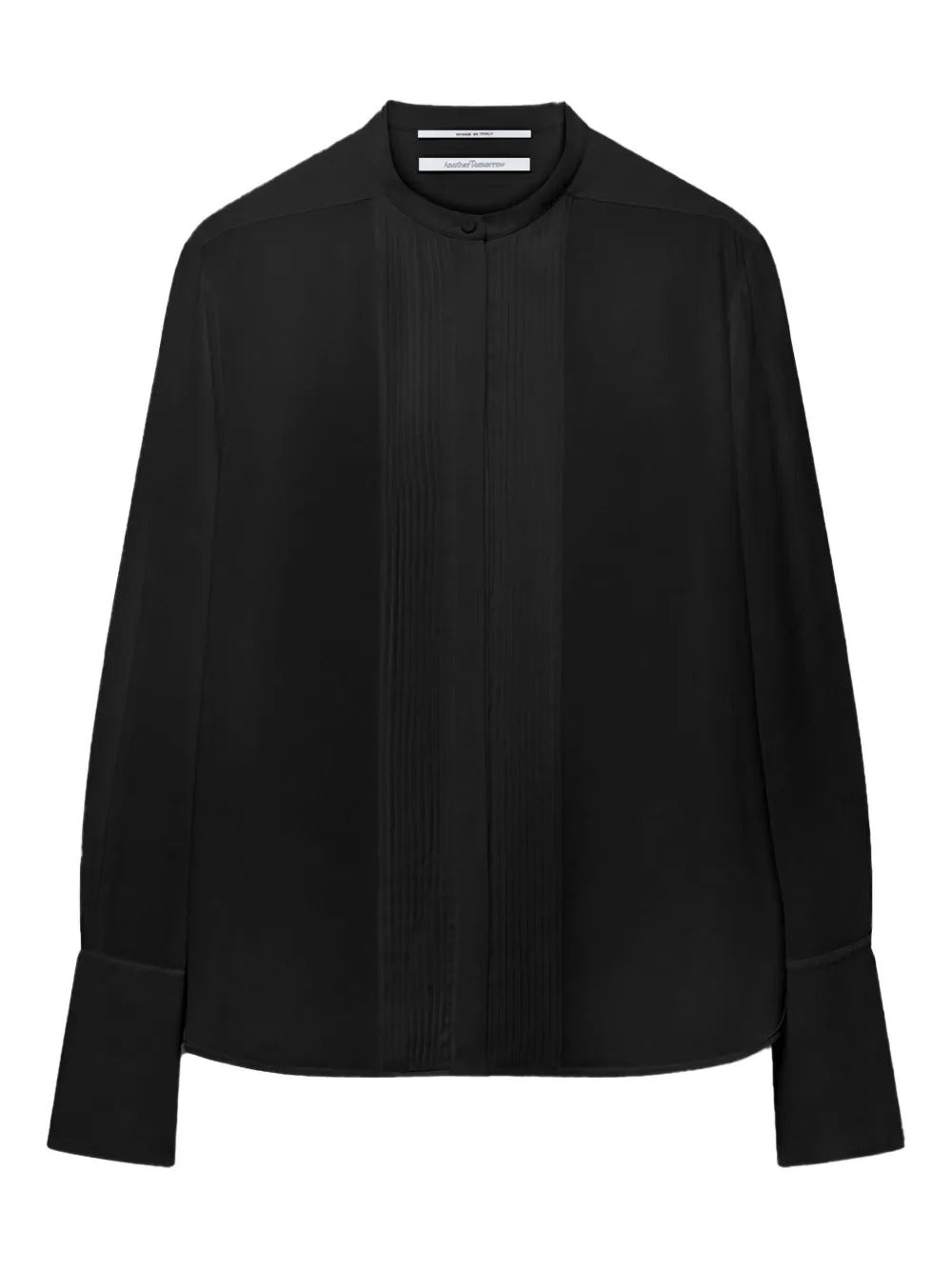 Another Tomorrow  pleated tuxedo shirt