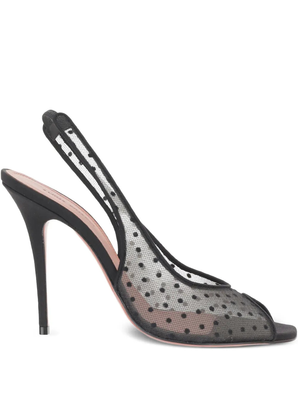 Amina Muaddi  105mm Kristina polka-dot slingback pumps