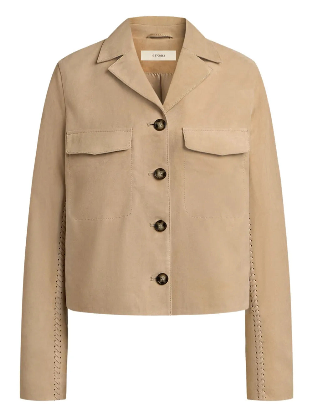 12 STOREEZ  lacing-detail suede jacket