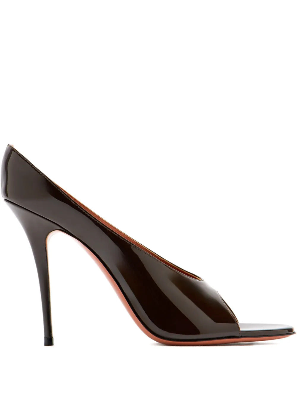 Amina Muaddi  Anok patent peep toe pumps