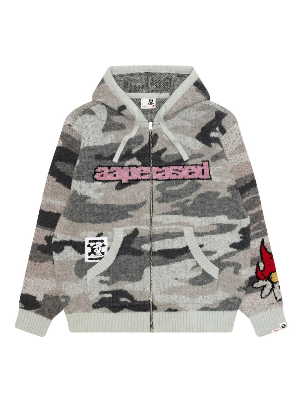 AAPE BY *A BATHING APE®  camouflage zip hoodie
