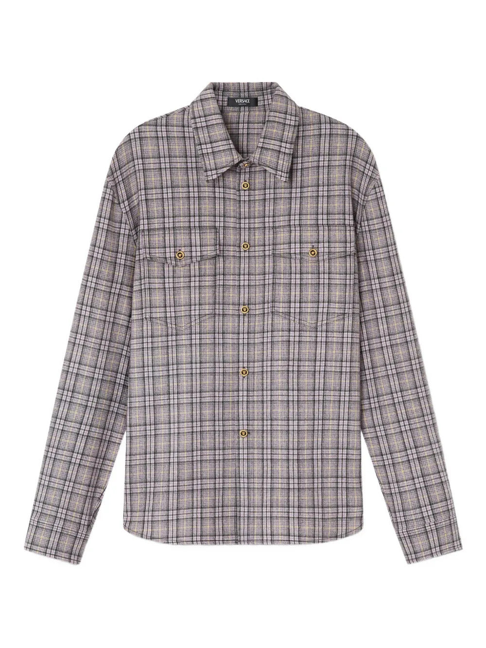 Versace  checked long-sleeve shirt