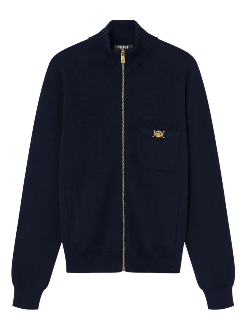 Versace  zip logo sweatshirt