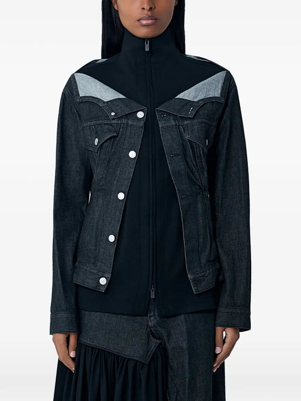 Yohji Yamamoto  contrast-panel denim jacket