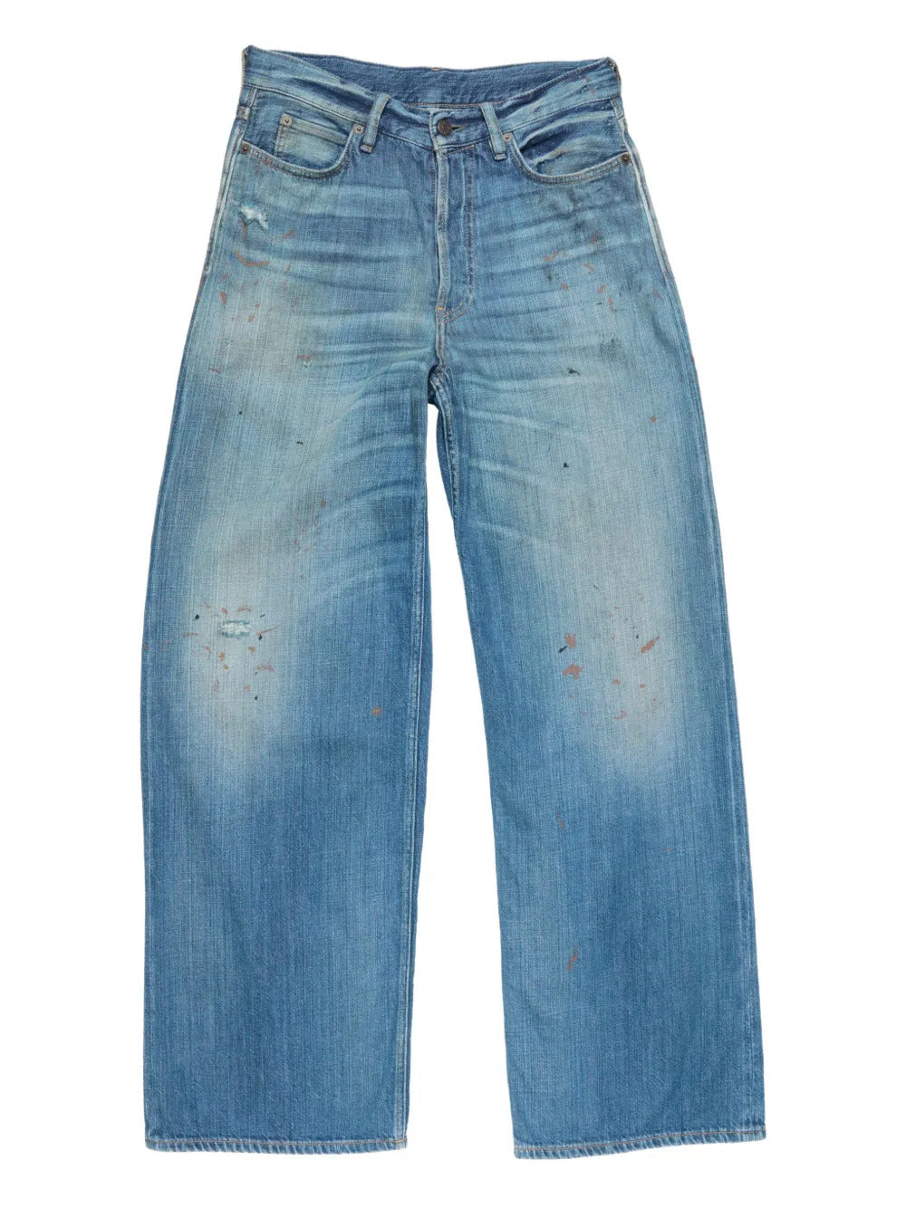 Acne Studios  2021 cotton logo-patch trousers