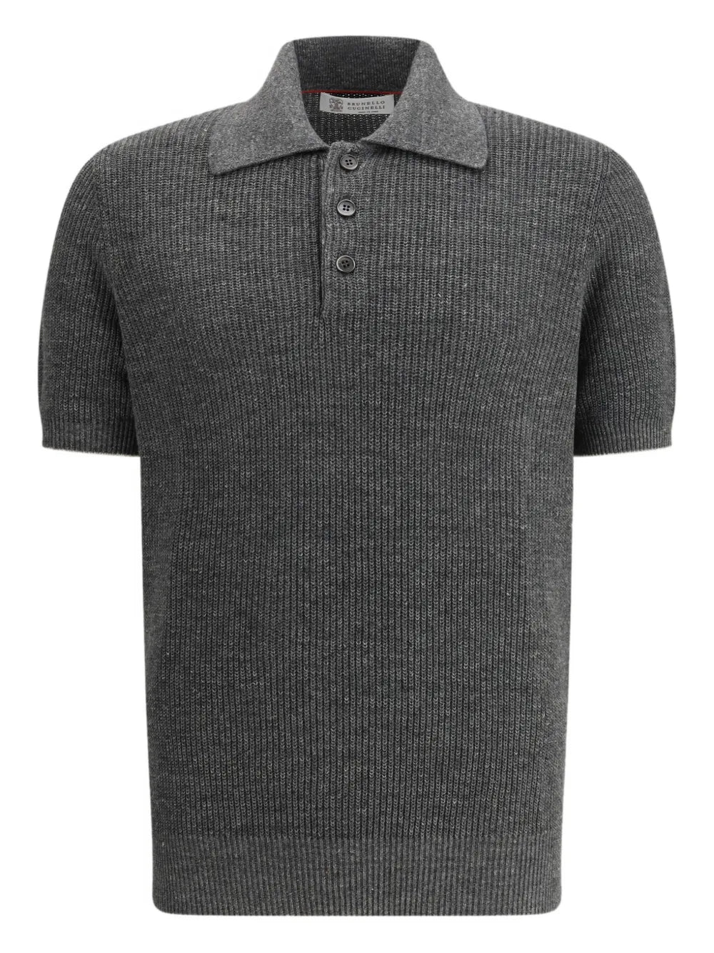 Brunello Cucinelli  ribbed button-fastening polo shirt