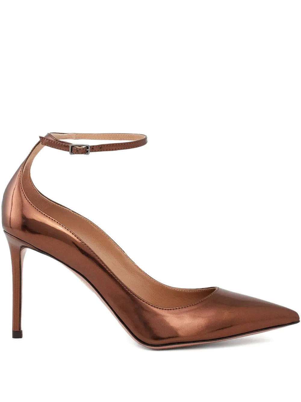 Aquazzura  85mm Love Affair pointed ankle strap pumps